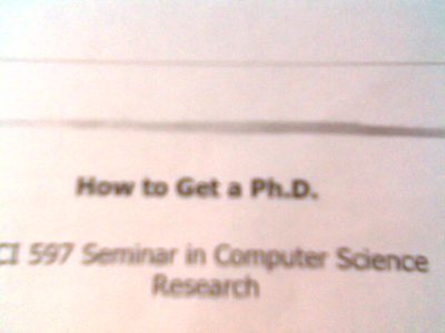 How to get a PhD?