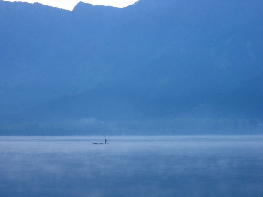 Misty Morning on Dal Lake