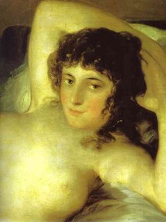 Detalhe da Maja Desnuda, de Goya