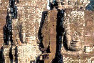 Stone Heads of Bodhisattva Avilokiteshvara, Bayon temple, Angkor, Cambodia