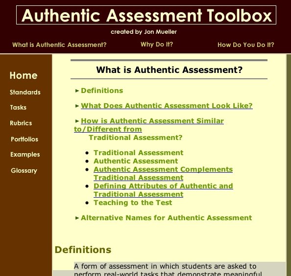authentic assessment examples