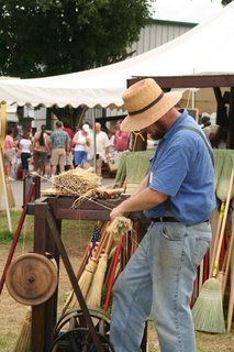 Broom maker at the 2006 Kutztown Festival