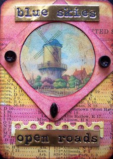 Mail Art ATC sent from Pam Rogers to Troy Thomas