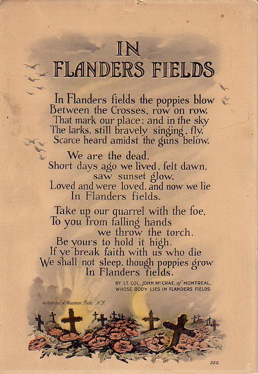 In Flanders Fields Poem Printable Version Field Wallpaper HD 2018
