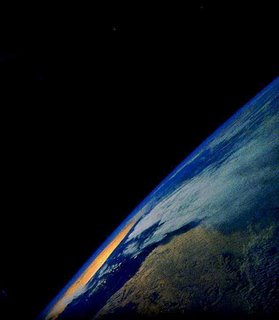 Earth view from space (100 km)