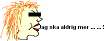 En bild på väninnan som säger: jag ska aldrig mer