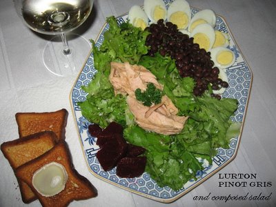 jacques françois lurton reserva bodego mendoza pinot gris 2005 composed salad