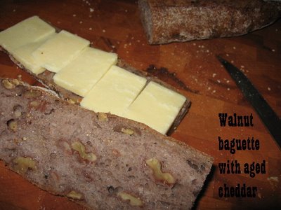 le fromentier baguette aux noix aged cheddar cheese nut bread walnuts