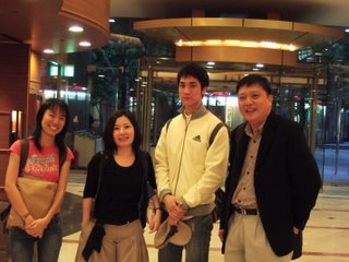 From left: Wenshan, her god-sister, her friend and Chee Yong