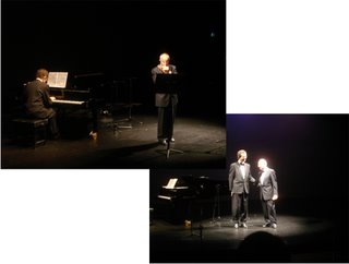 Mr Burder and Parolini on stage during concert