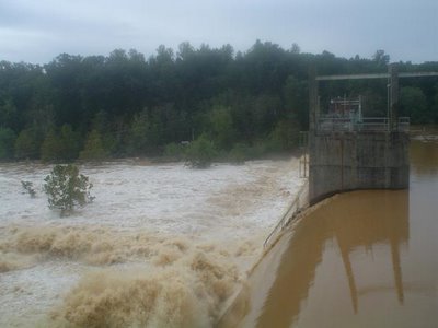 South Rivanna dam the day after Hurricane Isabel, Sep 19 2003