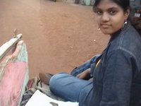 daughter Anupa in a bullock cart