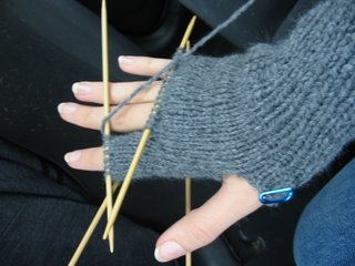 Glove First finger knitting