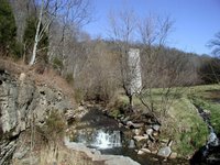 Scenic view of overflow tube at Cove Spring Nature Preserve
