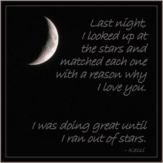 Love Cards: Last night I looked up at the stars and matched each one with a reason why I Love you