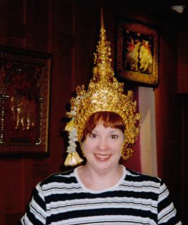 Me Trying on Thai Crown