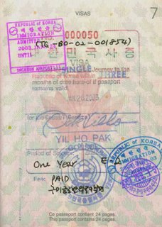 My E-2 Visa Stamp