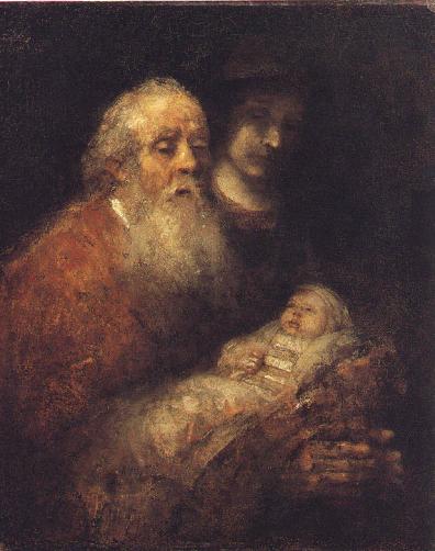 'Simeon with the Christ Child in the Temple' by Rembrandt