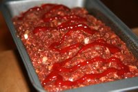 This the meatloaf, uncooked. Looks promising, eh?
