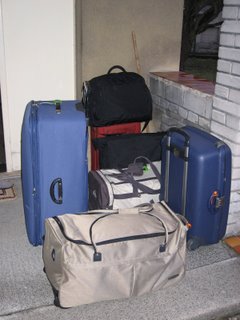 Nase kufry pri odjezdu