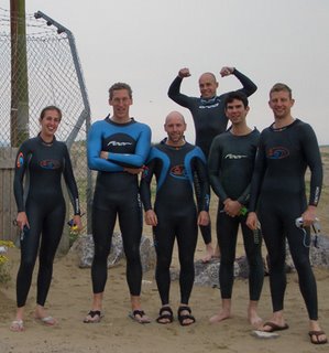 Cardiff Tri Swimmers (L to R) - Cat, Pete, Me, Gareth, Mark, Rob