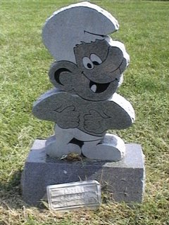 Smurf at Pleasant View Cemetery