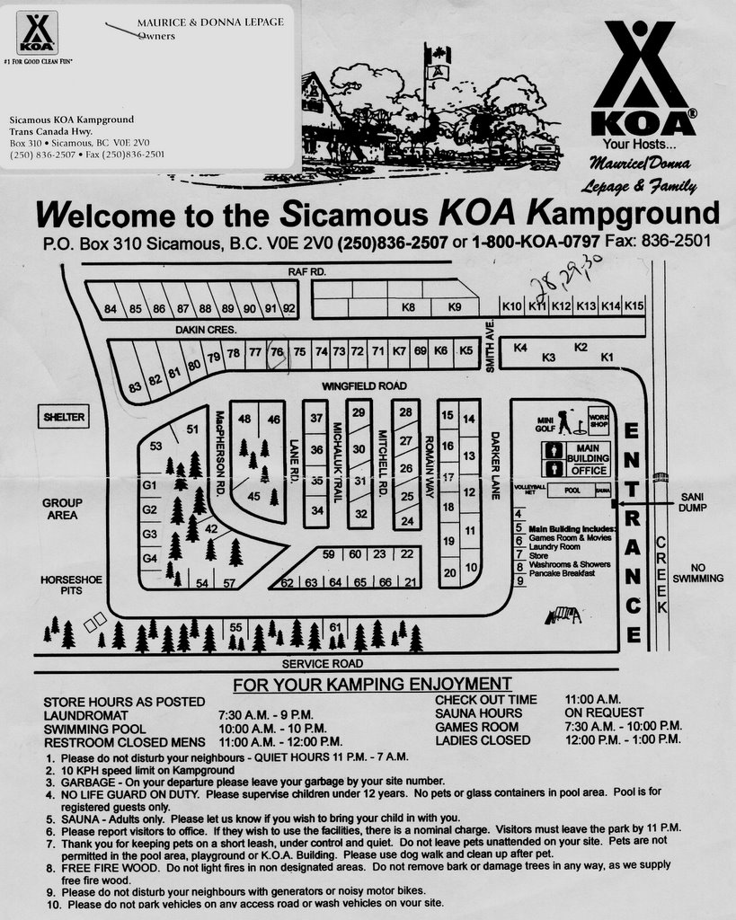 Directions To The Koa King-Howard Reunion: Map Of The Koa