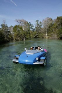 amphibious vehicle on water