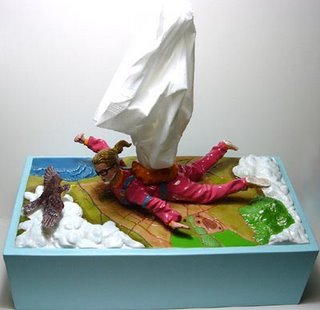tissue box - sky diver