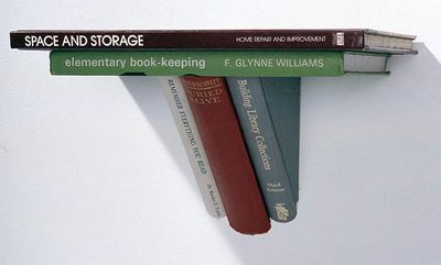 book rack from books