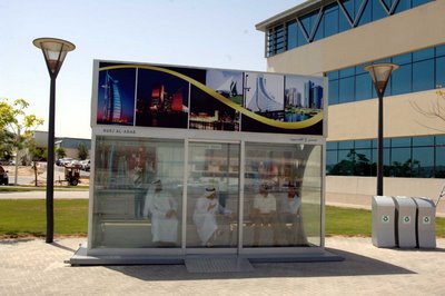 bus stops in Dubai have an air-condition