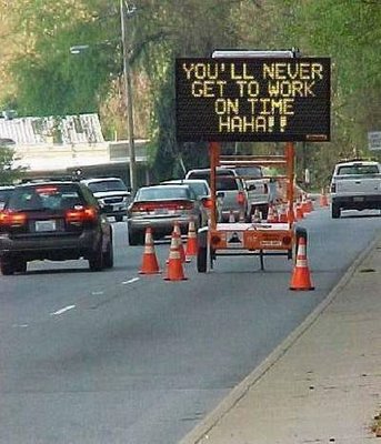 electronic road sign got hack
