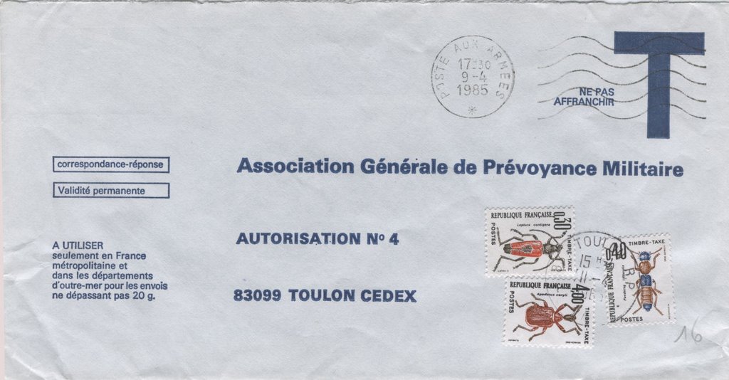 Blog philatélie: Variete re-entry sur timbre-taxe