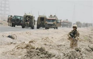 On the road to Al-Zubair - a Snatch convoy ambushed