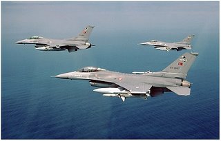 Turkish Air Force F-16s on patrol