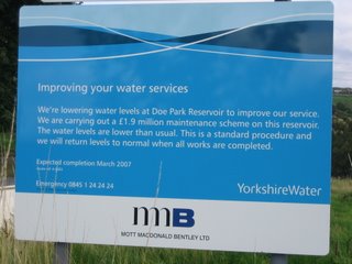Yorkshire Water's sign