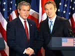 Bush und Blair vor Irakkrieg