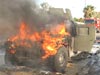 Jeep brennt im Irak