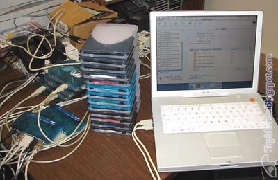 USB Floppy-RAID in action