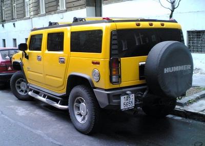 Yellow Hummer H2