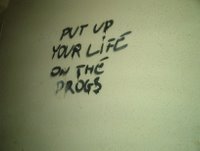 Lépcsőházi graffiti valahol Óbudán