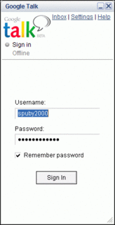 GoogleTalk Main Window