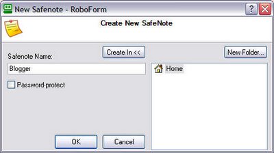 Roboform Safenote