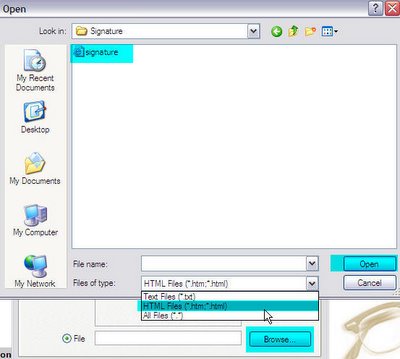Select signature