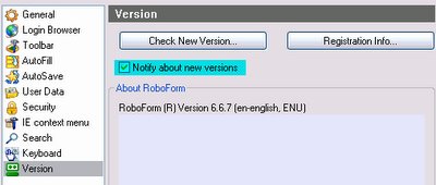 Update robo form automatically