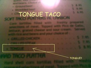 tongue taco