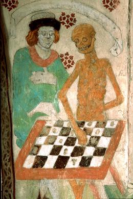 O Que A Bíblia Diz - Há um quadro famoso que mostra o Diabo jogando xadrez  com um jovem parece estar em xeque-mate. O rosto do jovem registra derrota  e desespero total.