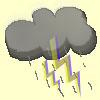 Image: Rain-cloud weather symbol