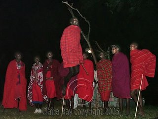 Masai warrior dance, Masai Mara, Kenya safari