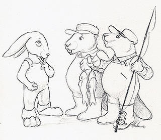 Benjy Bunny and the Beaver Brothers by dddragon